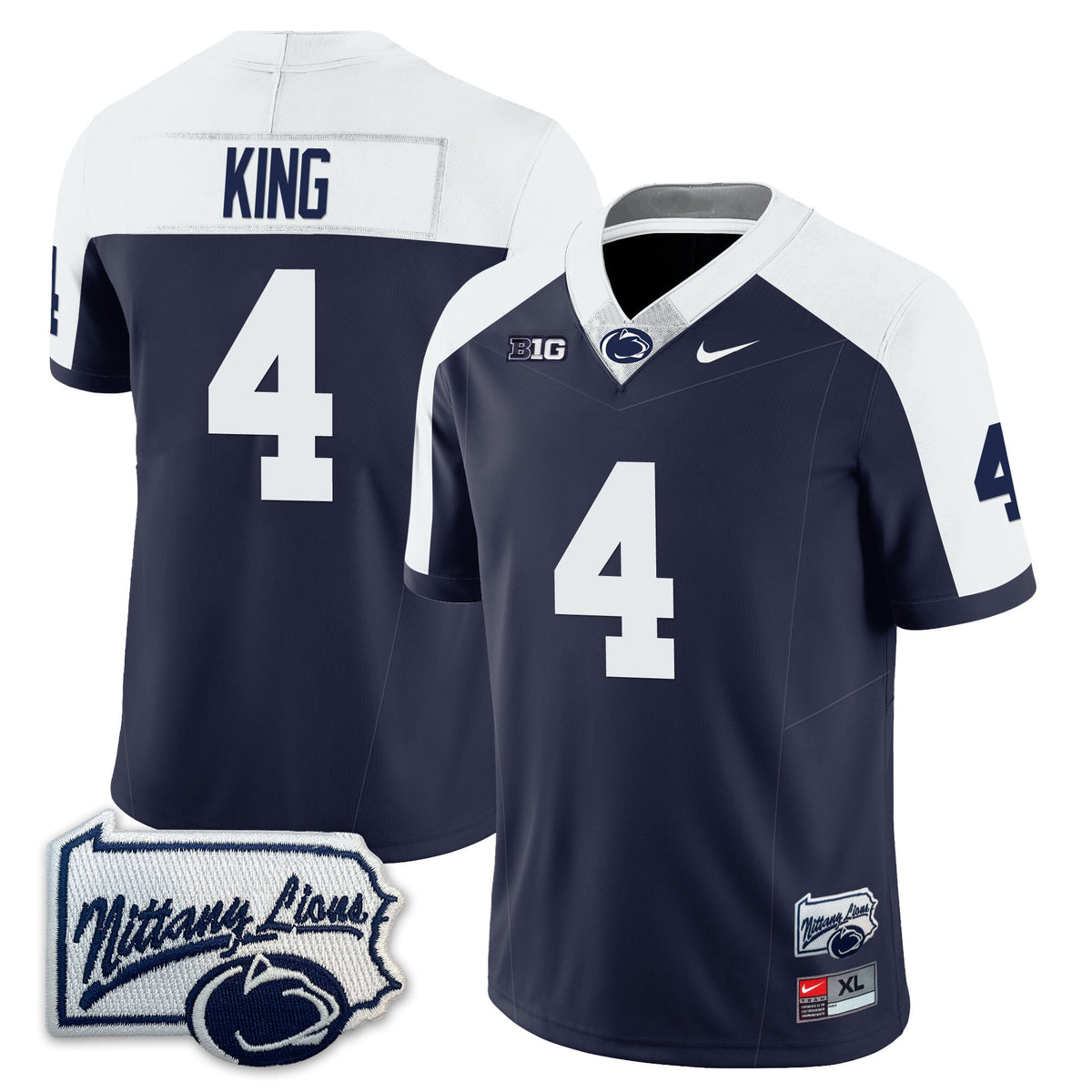 Menâ€™s Penn State Nittany Lions Football Jersey - Pennsylvania Map - All Stitched
