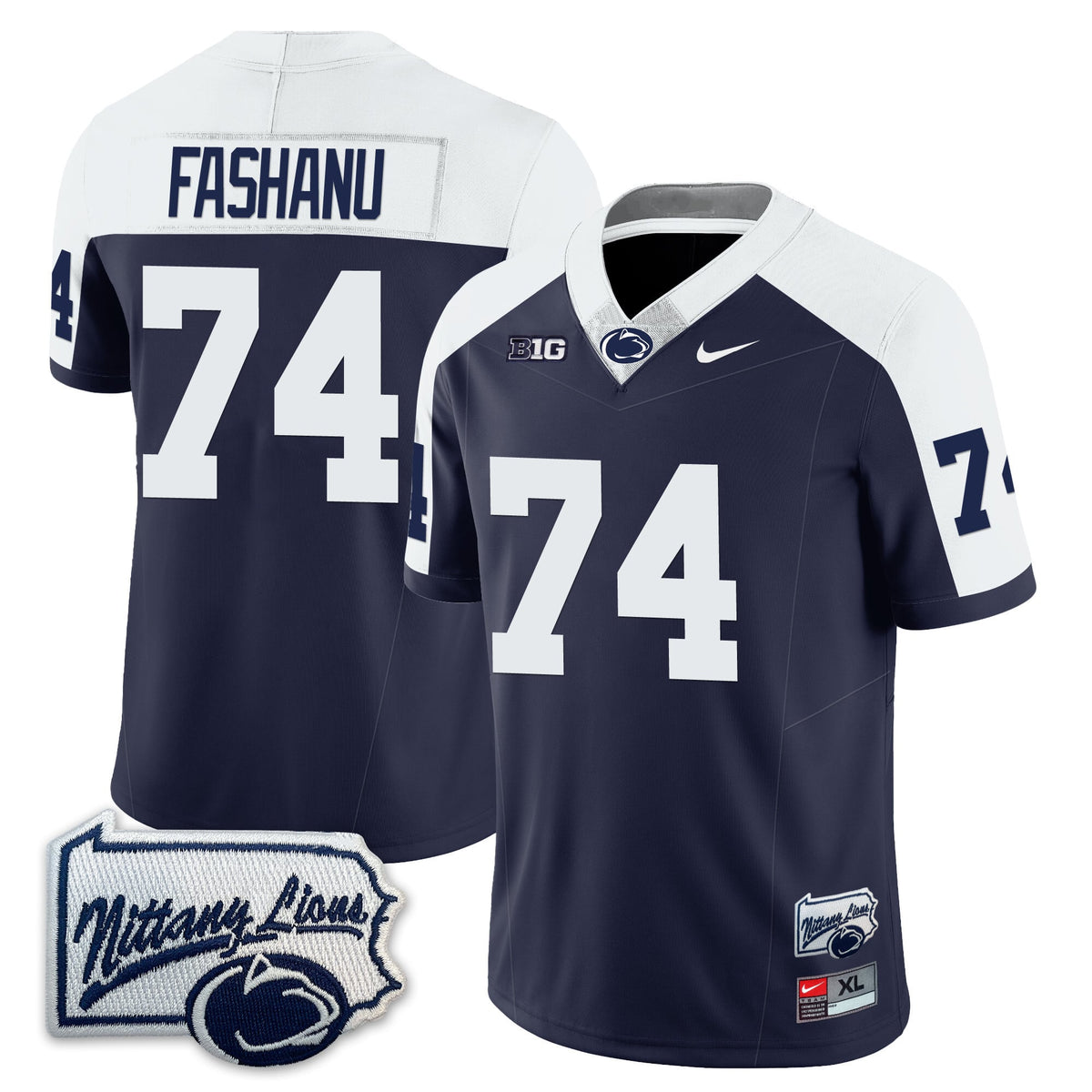 Menâ€™s Penn State Nittany Lions Football Jersey - Pennsylvania Map - All Stitched