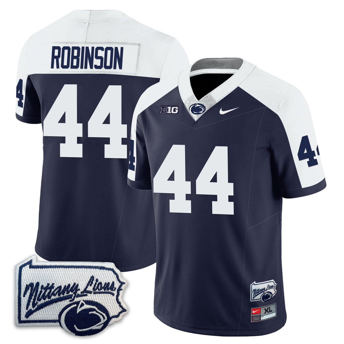 Menâ€™s Penn State Nittany Lions Football Jersey - Pennsylvania Map - All Stitched