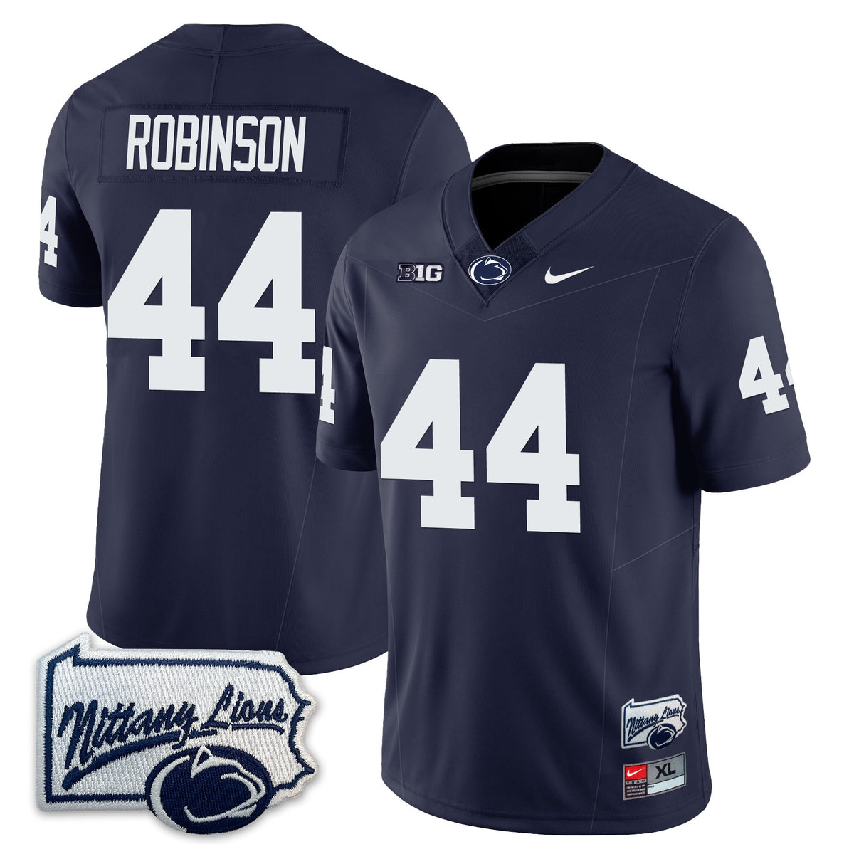 Menâ€™s Penn State Nittany Lions Football Jersey - Pennsylvania Map - All Stitched
