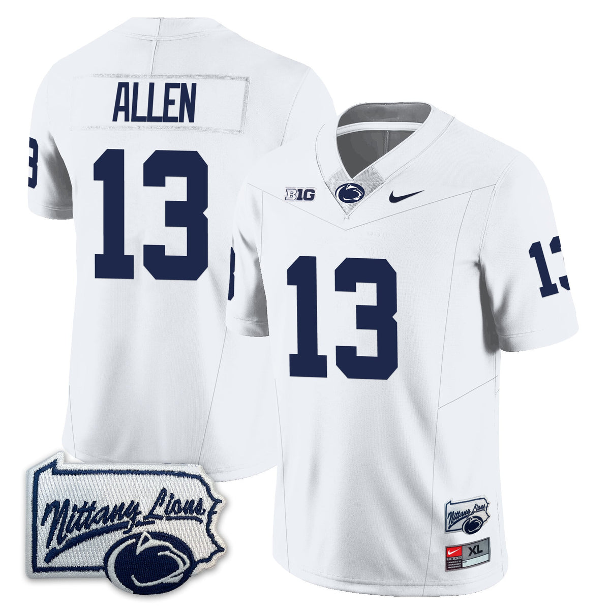 Menâ€™s Penn State Nittany Lions Football Jersey - Pennsylvania Map - All Stitched
