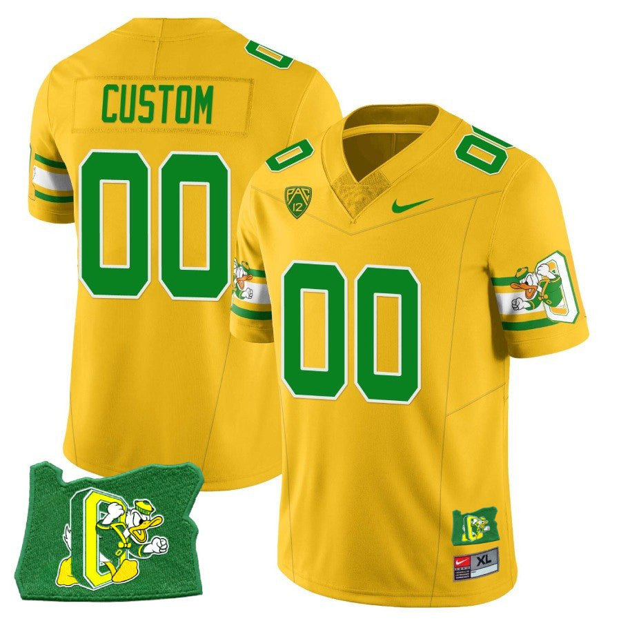 Custom Oregon Ducks ‘Mighty Oregon’ Throwback Football Stitched Jersey – Oregon State