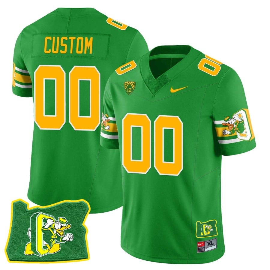 Custom Oregon Ducks â€˜Mighty Oregonâ€™ Throwback Football Stitched Jersey â€“ Oregon State