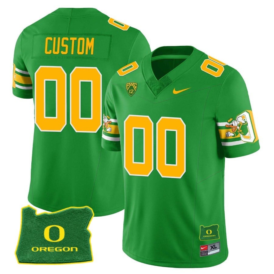 Custom Oregon Ducks â€˜Mighty Oregonâ€™ Throwback Football Stitched Jersey â€“ Oregon State