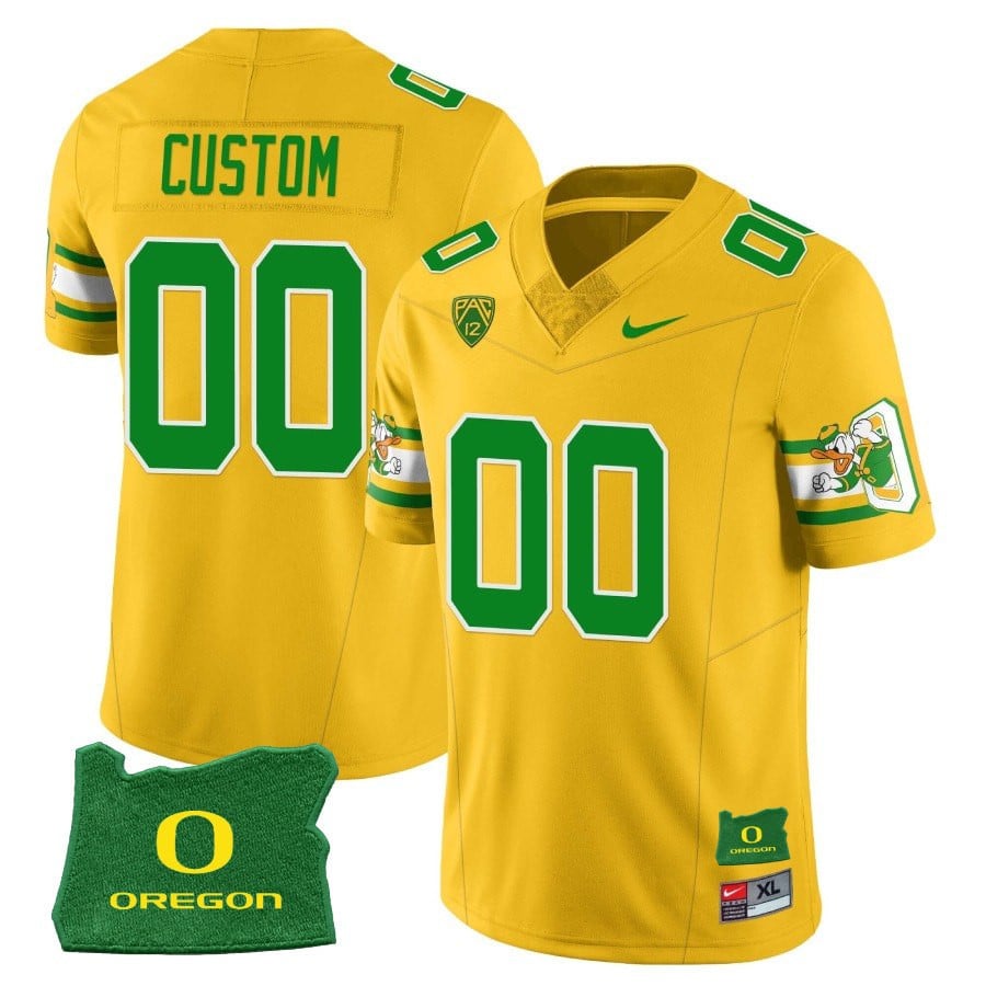 Custom Oregon Ducks â€˜Mighty Oregonâ€™ Throwback Football Stitched Jersey â€“ Oregon State