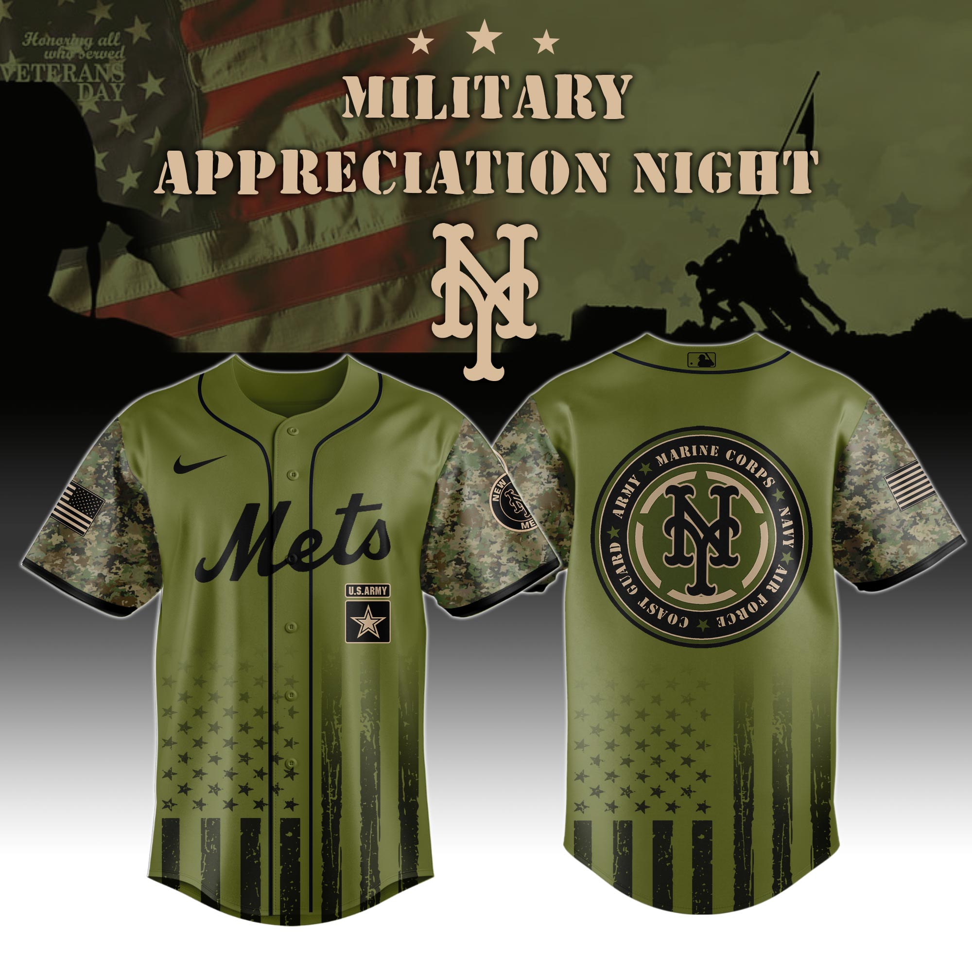 New York Mets Marine Corps Military Appreciation Night Jersey 
