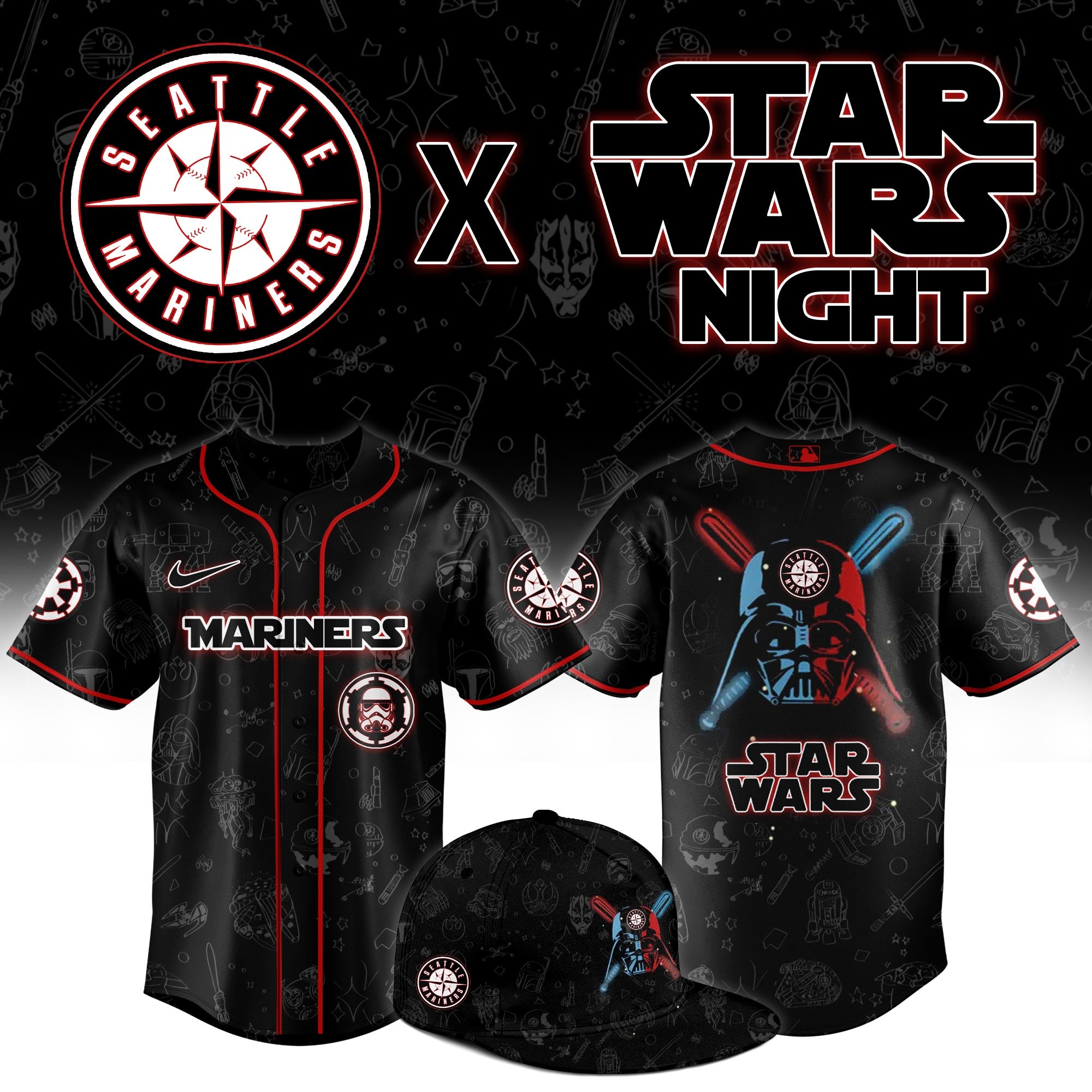 Seattle Mariners 2025 Star Wars Night Limited Jersey 