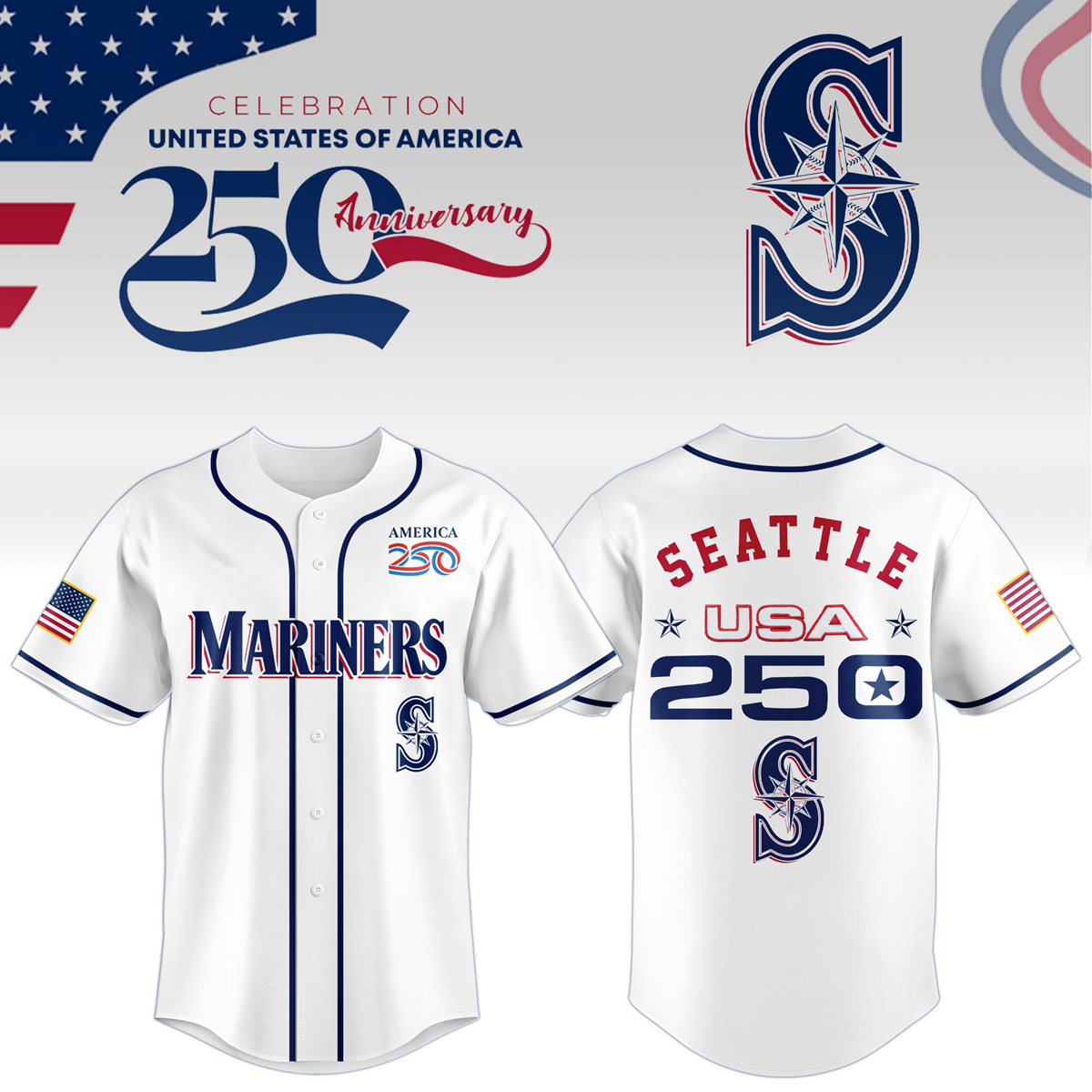 Seattle Mariners x Celebration USA 250 Anniversary 