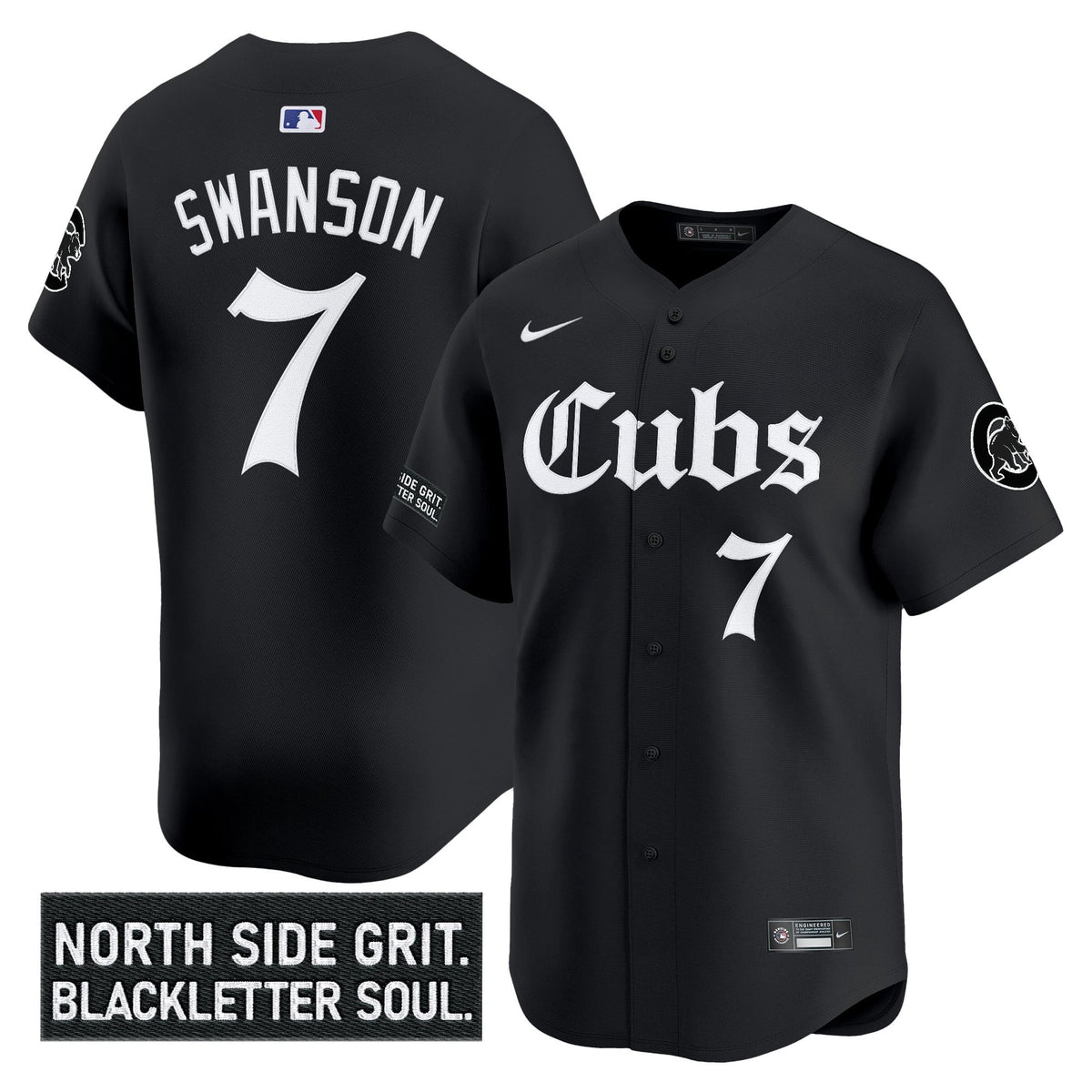 Men's Chicago Cubs 'Gothic North Side Edition' Vapor Premier Limited Jersey - All Stitched