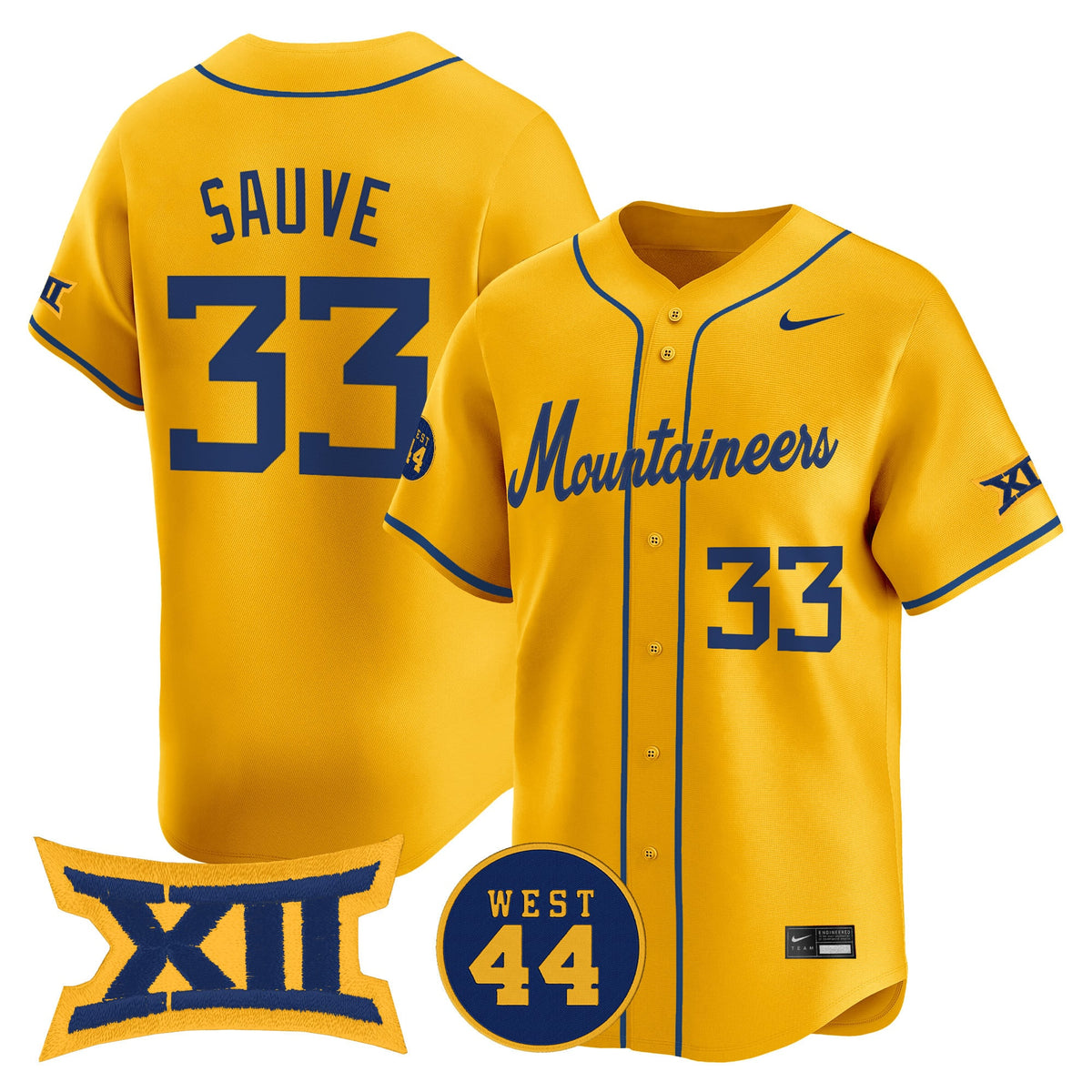 Men's West Virginia Mountaineers 2025 Vapor Premier Limited Jersey - All Stitched