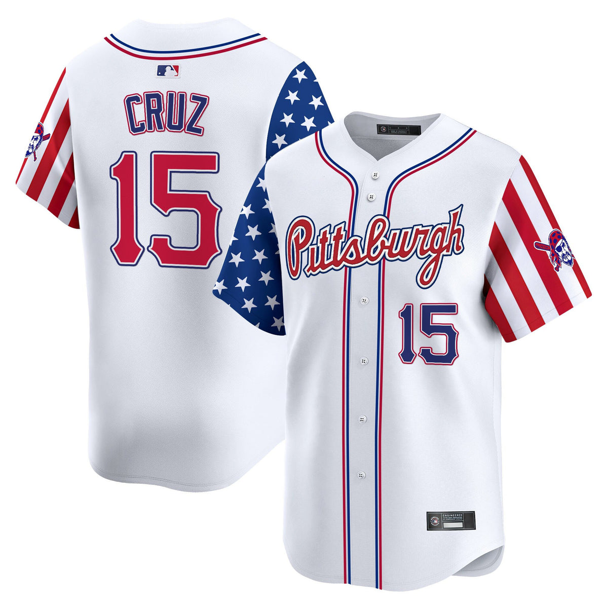 Men's Pittsburgh Pirates 2025 Independence Day Vapor Premier Limited Jersey - All Stitched