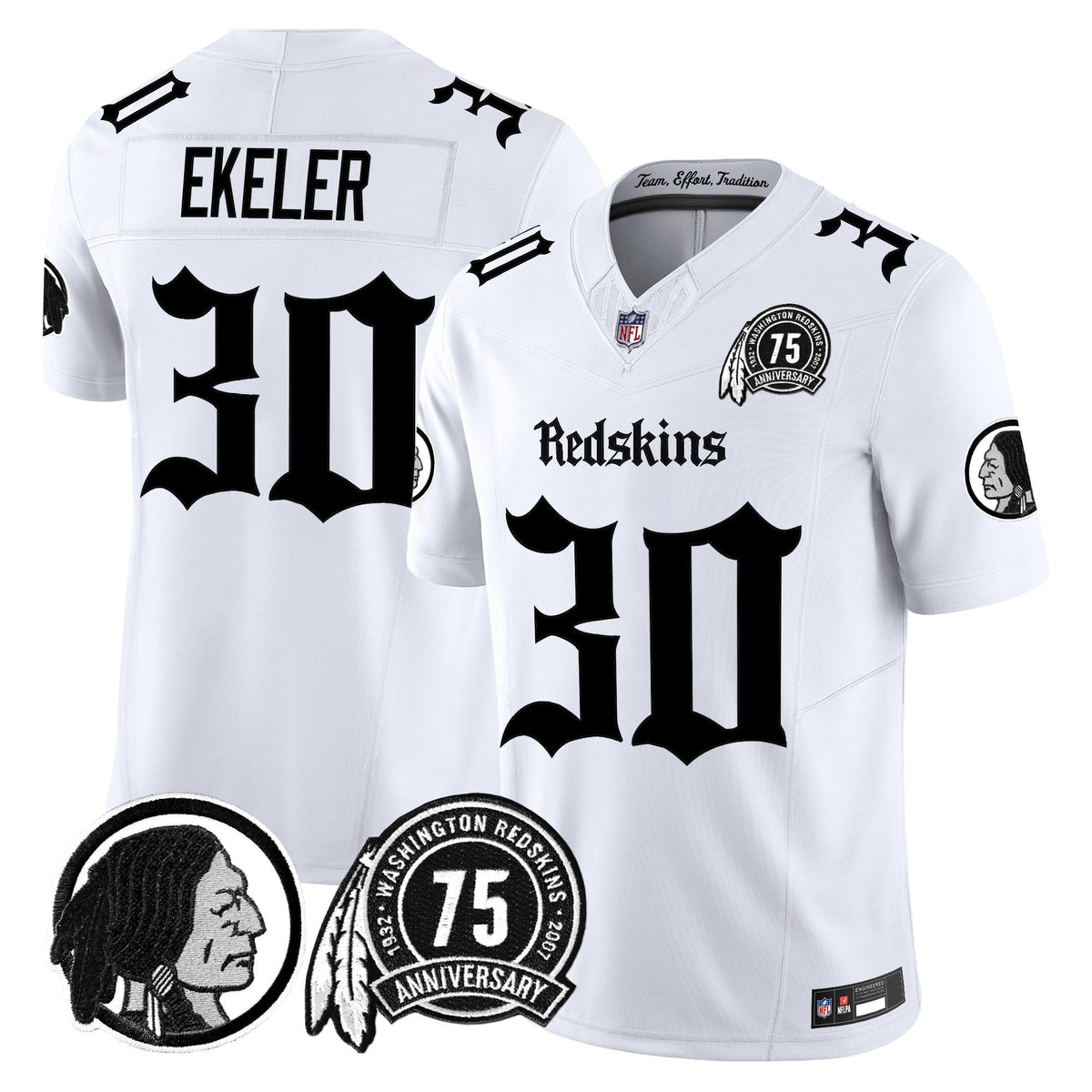Men's Washington Redskins 'Gothic Capital Edition' Vapor Limited Jersey - All Stitched