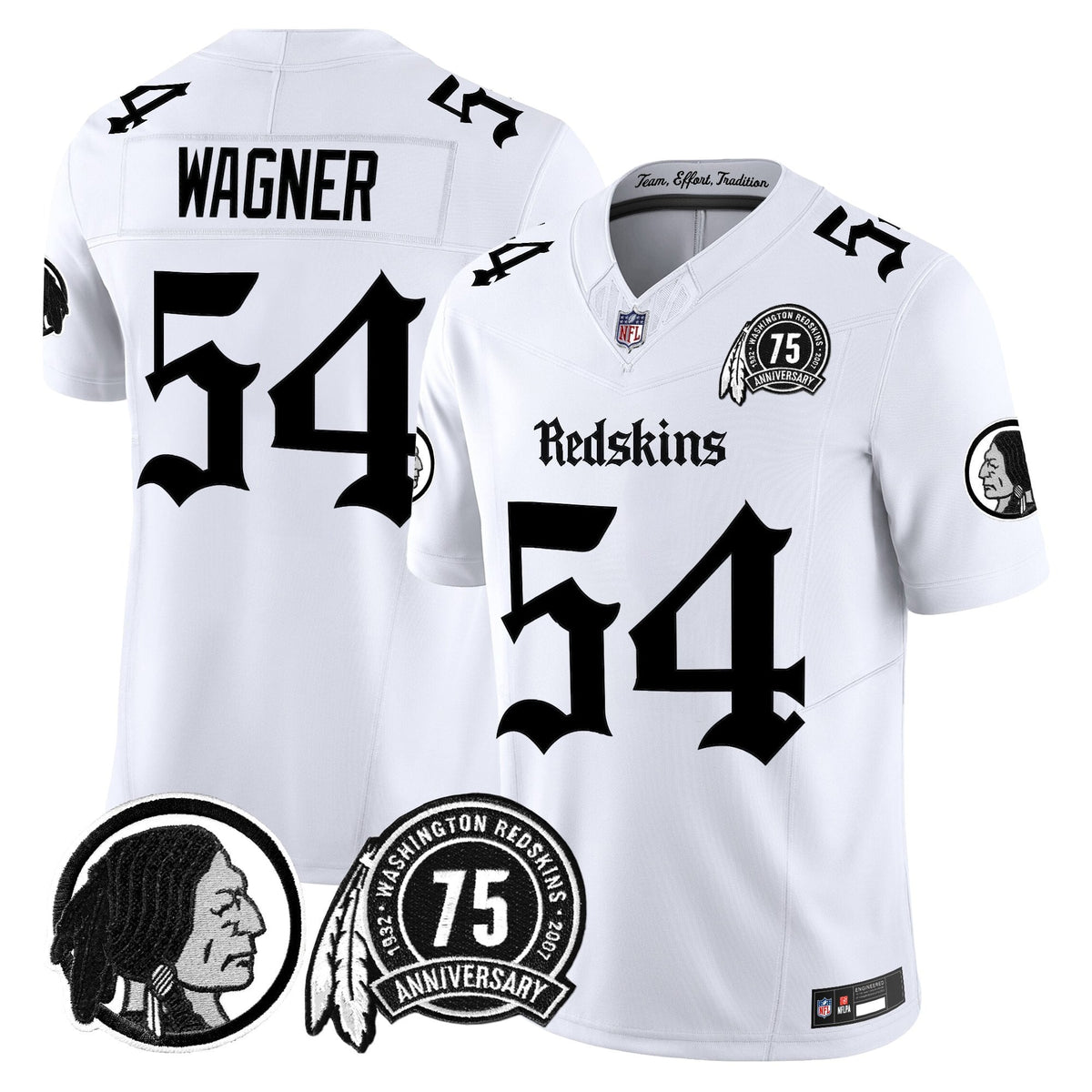 Men's Washington Redskins 'Gothic Capital Edition' Vapor Limited Jersey - All Stitched