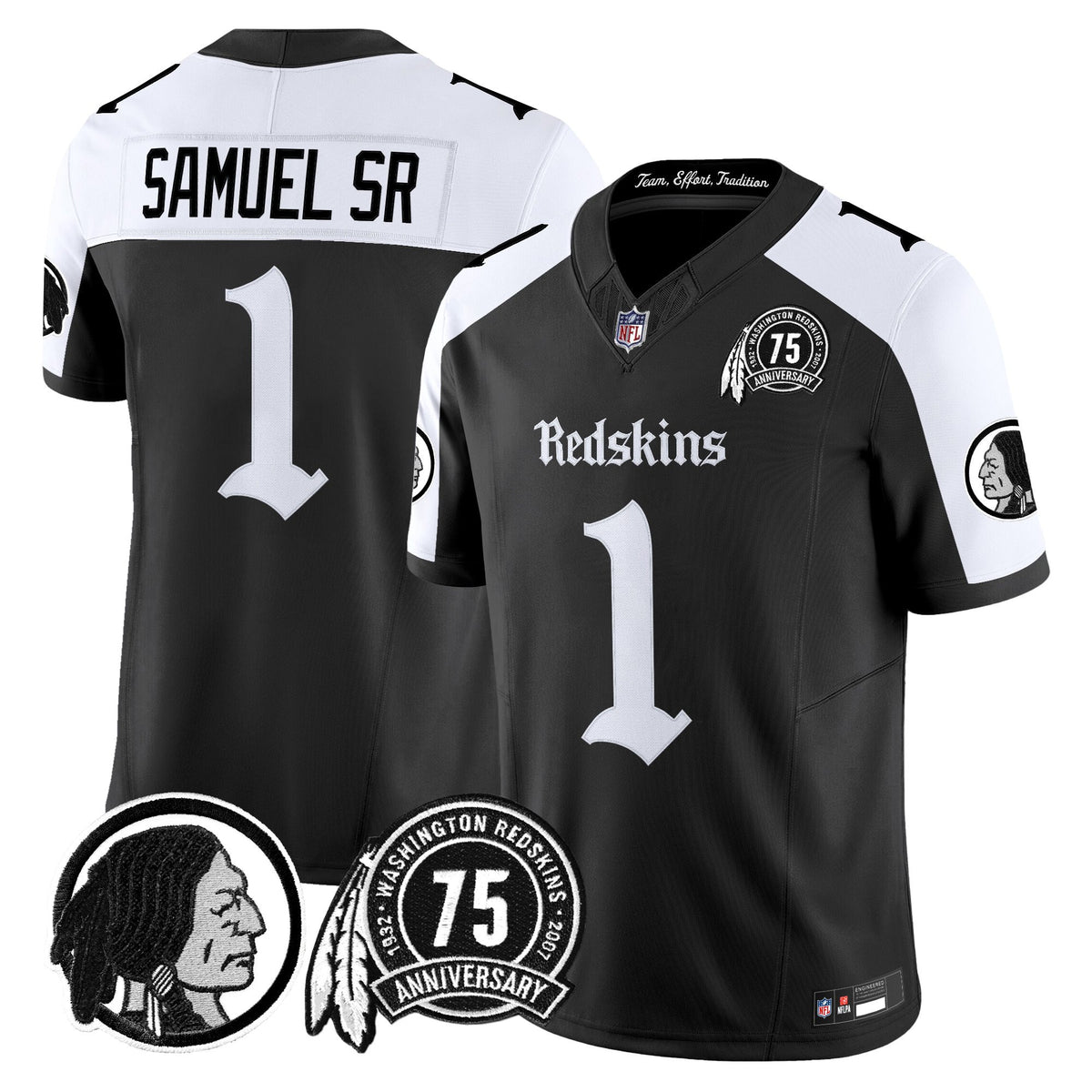 Men's Washington Redskins 'Gothic Capital Edition' Vapor Limited Jersey - All Stitched