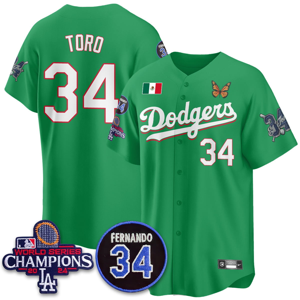 Men's Los Angeles Dodgers Mexican "For 34" Jersey - All Stitched