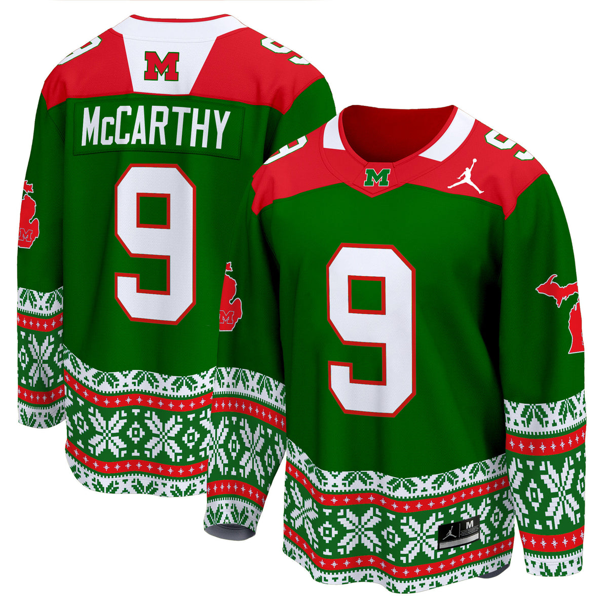 Men's Michigan Wolverines 2024 Christmas Premier Breakaway Jersey - All Printed