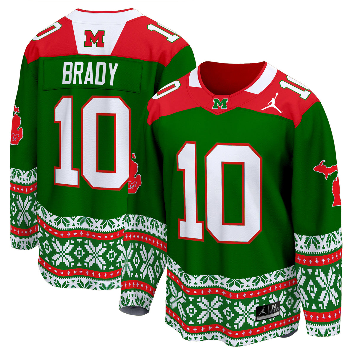 Men's Michigan Wolverines 2024 Christmas Premier Breakaway Jersey - All Printed