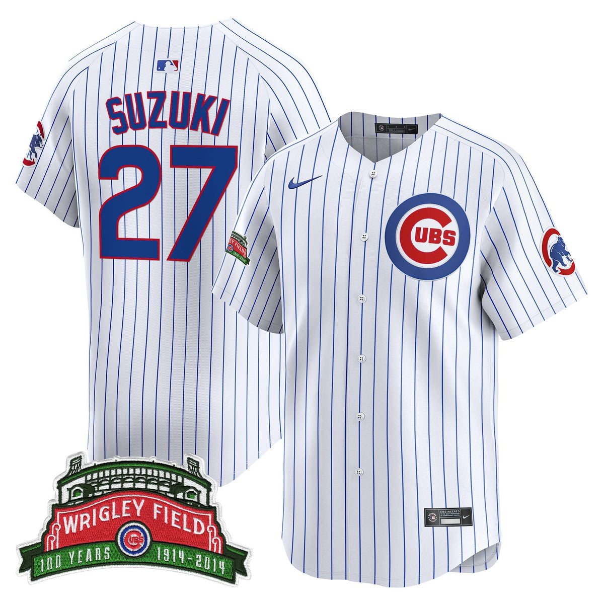 Men's Chicago Cubs Wrigley Field Style Vapor Premier Limited Jersey - All Stitched