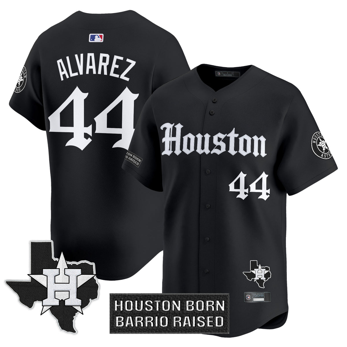 Men's Houston Astros 'Gothic Edition' Vapor Premier Limited Jersey V2 - All Stitched