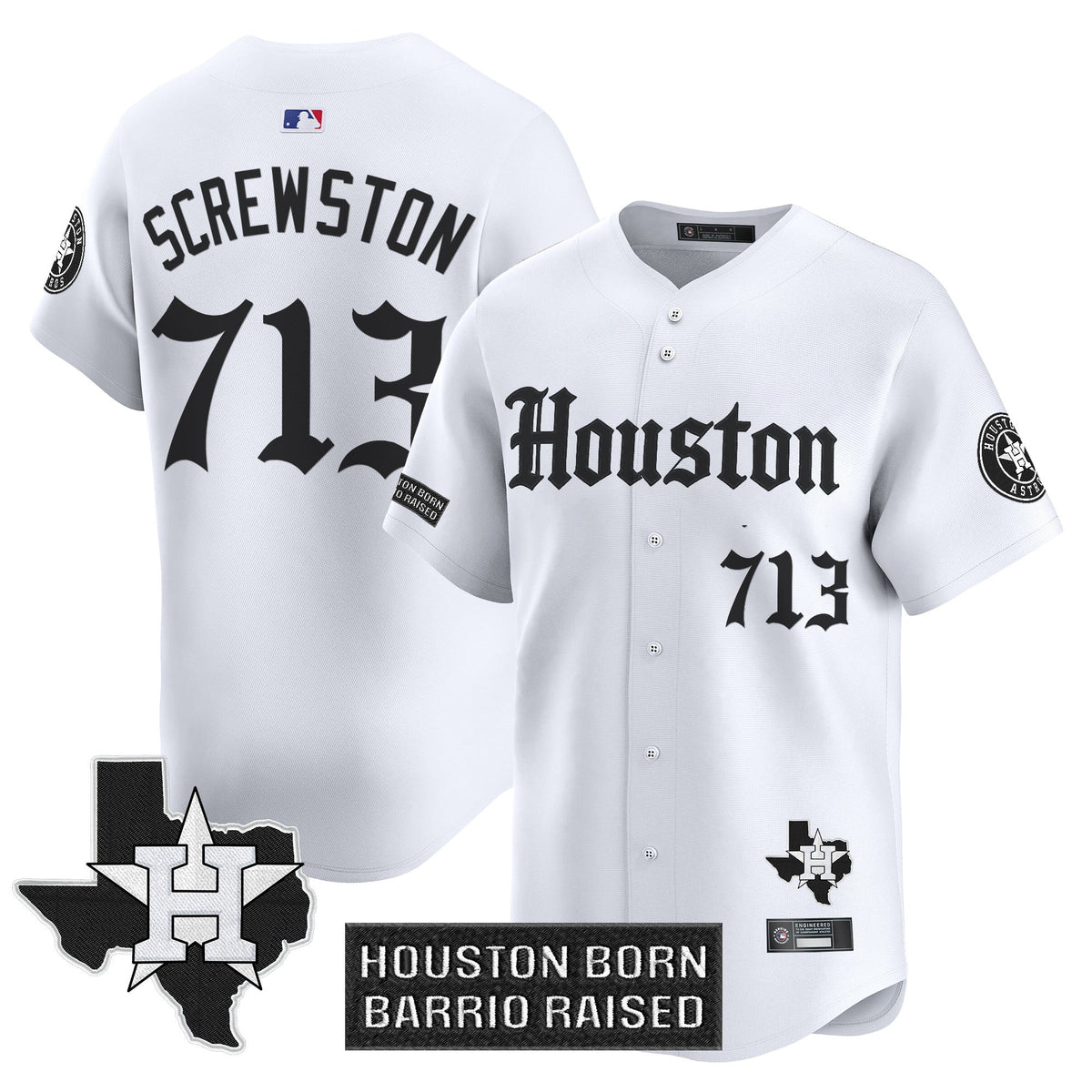 Men's Houston Astros 'Gothic Edition' Vapor Premier Limited Jersey V2 - All Stitched