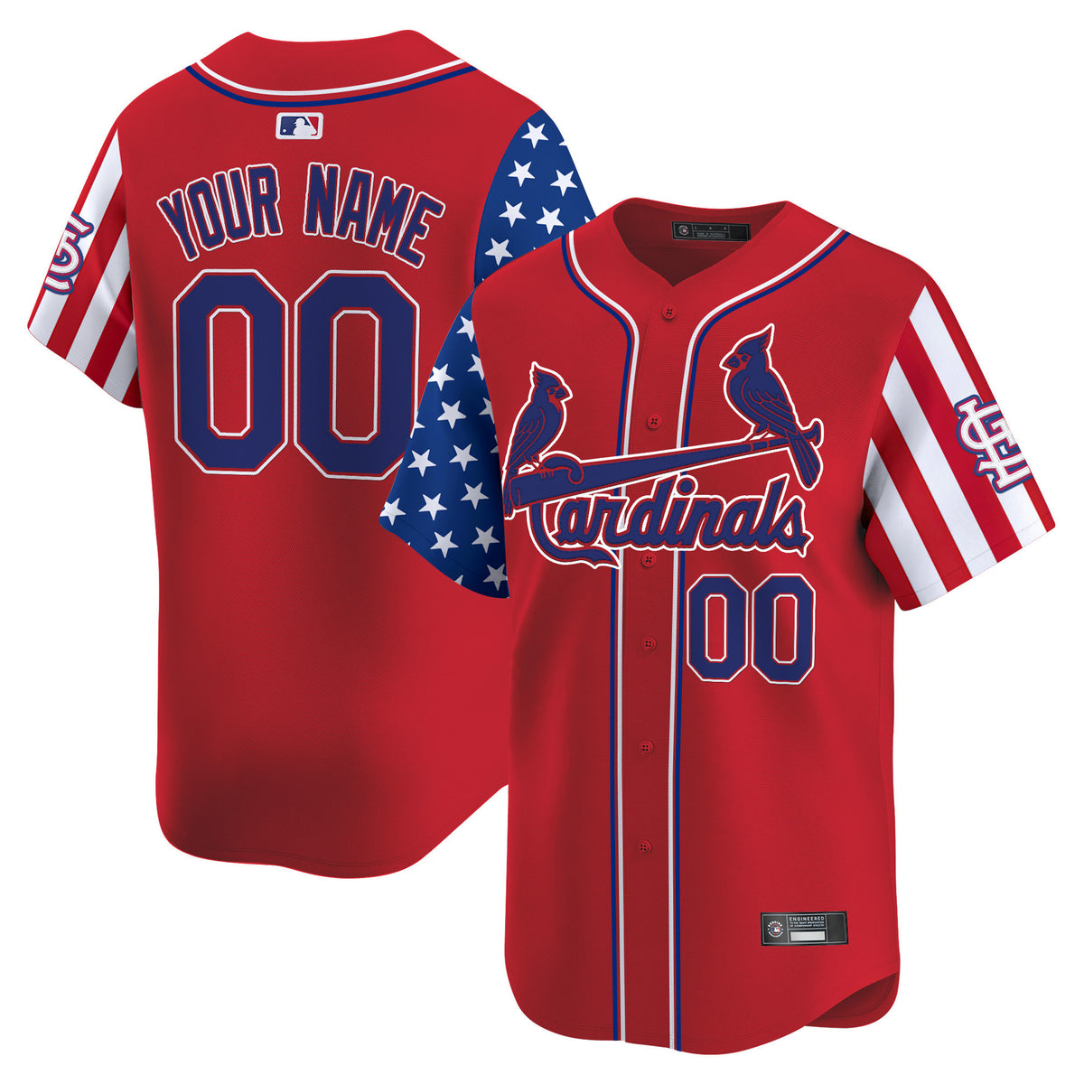 Custom Gender/ Name St. Louis Cardinals 2025 Independence Day Vapor Premier Limited Jersey V2 - All Stitched