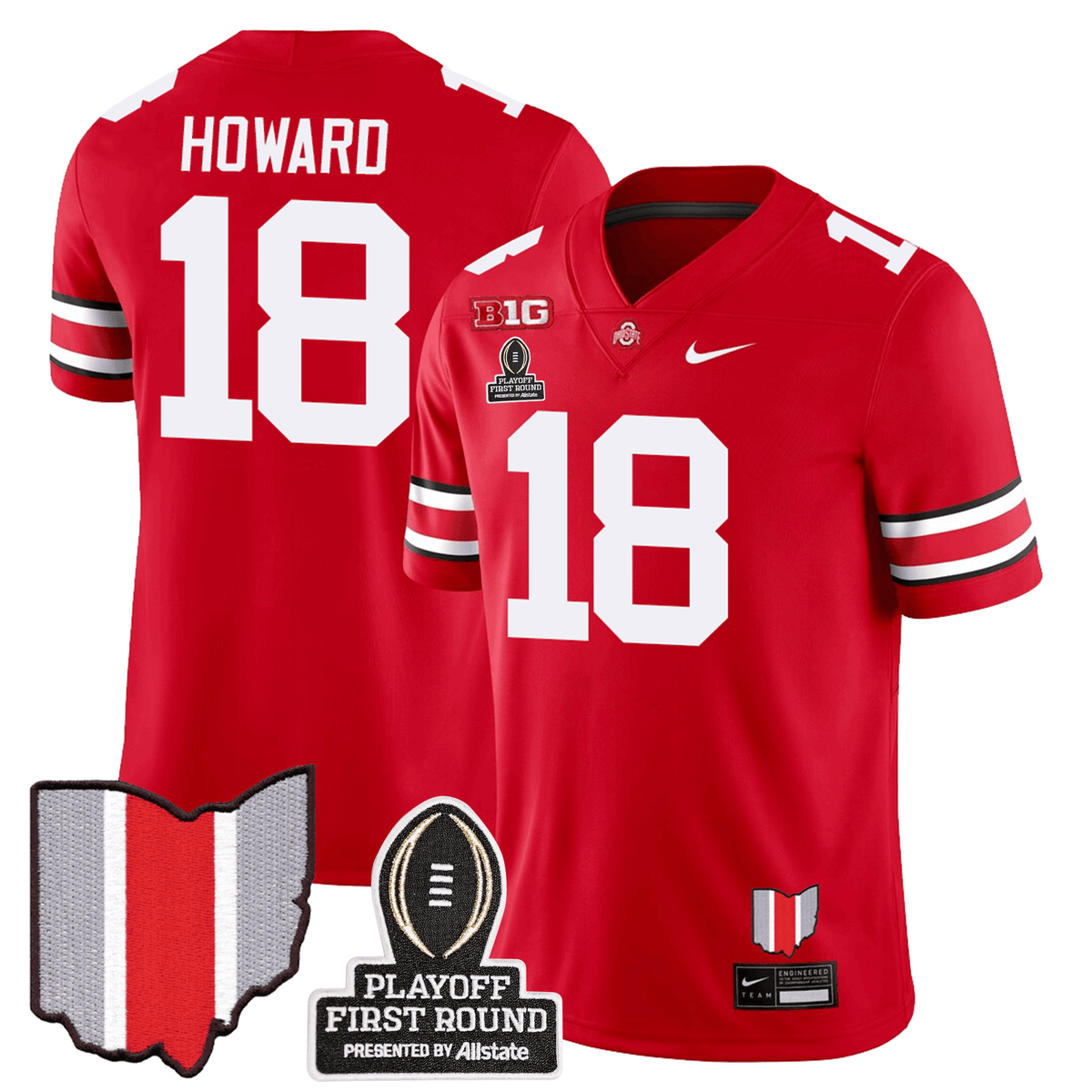 Men's Ohio State Buckeyes Jersey - CFP First Round Patch