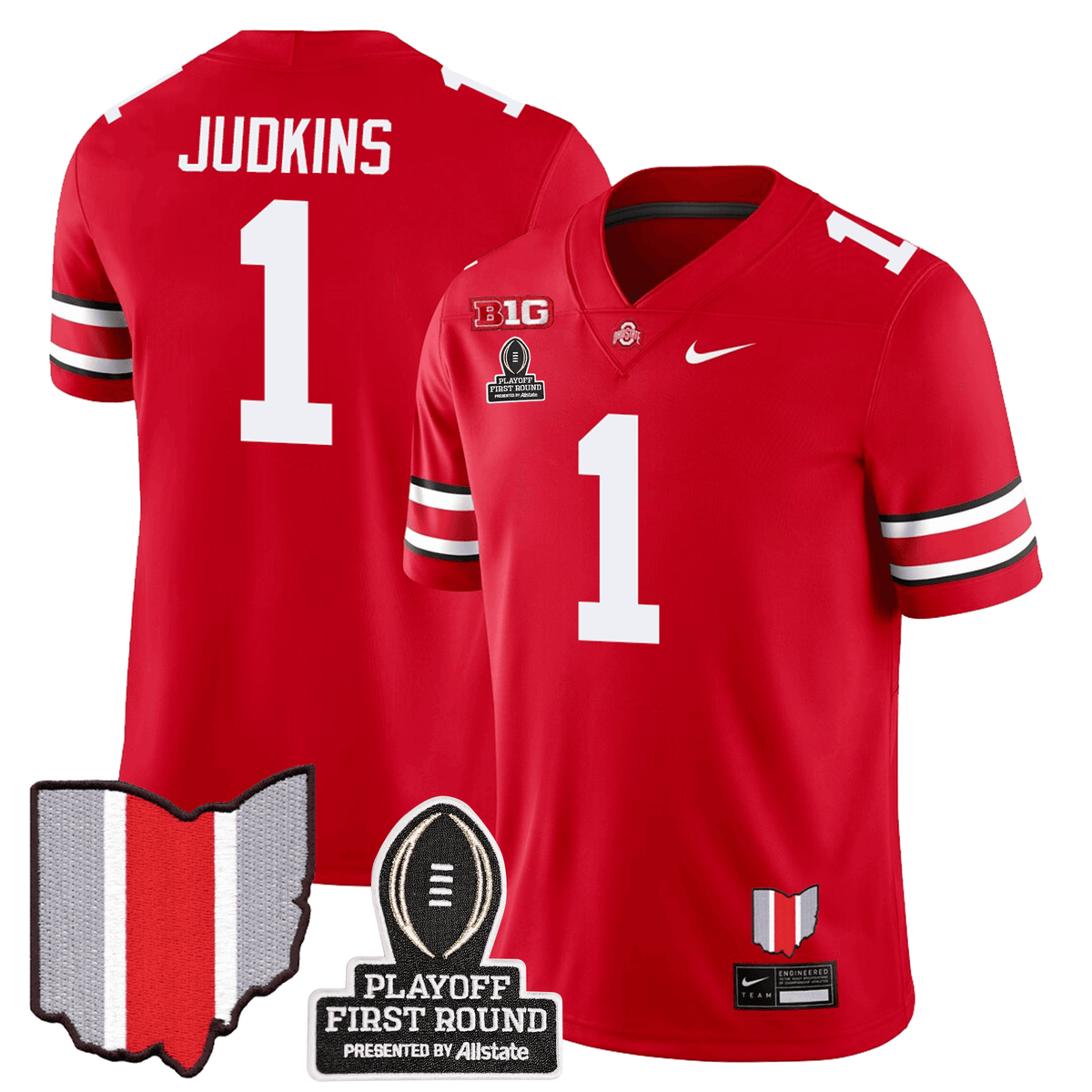 Men's Ohio State Buckeyes Jersey - CFP First Round Patch