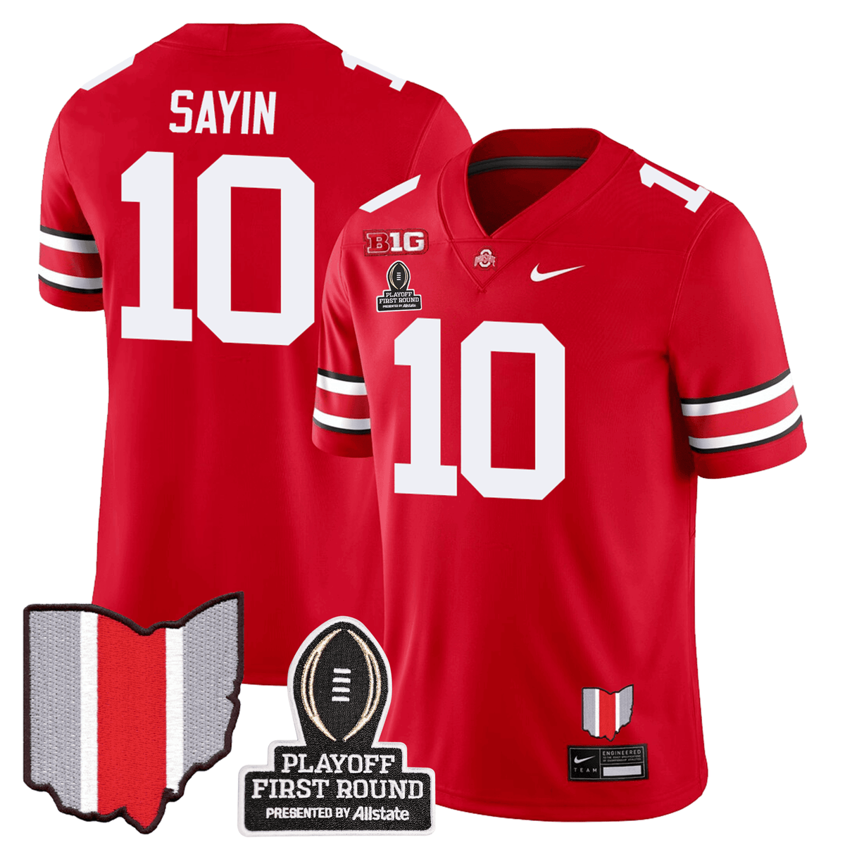 Men's Ohio State Buckeyes Jersey - CFP First Round Patch