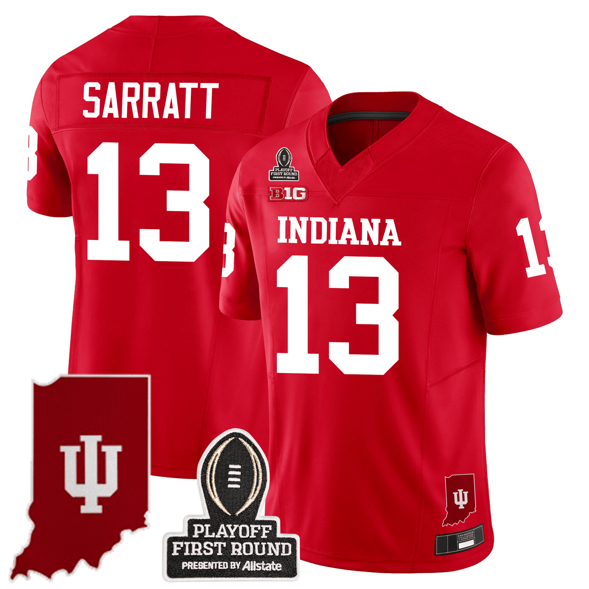 Men's Indiana Hoosiers 24/25 Jersey - CFP First Round Patch