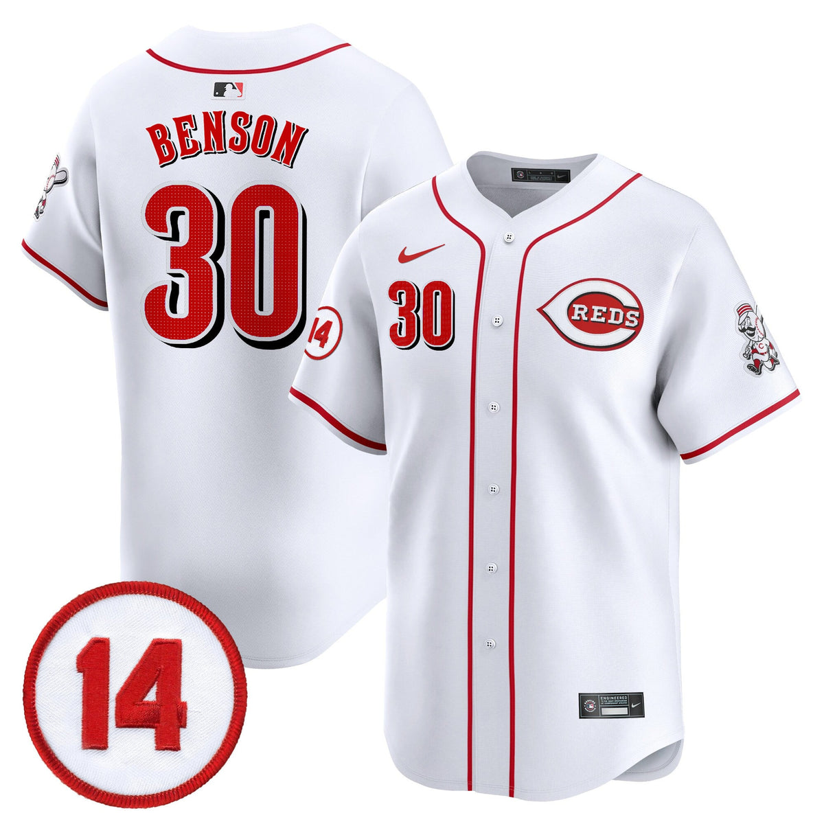 Men's Cincinnati Reds Pete Rose Patch Vapor Premier Limited Jersey - All Stitched