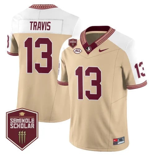 Menâ€™s Florida State Seminoles Football Vapor Gold Jersey â€“ Seminole Scholar â€“ All Stitched