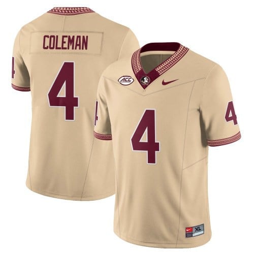 Menâ€™s Florida State Seminoles Football Vapor Gold Jersey â€“ All Stitched