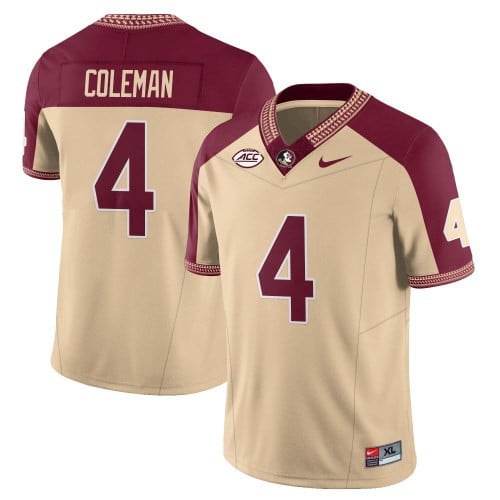 Menâ€™s Florida State Seminoles Football Vapor Gold Jersey â€“ All Stitched