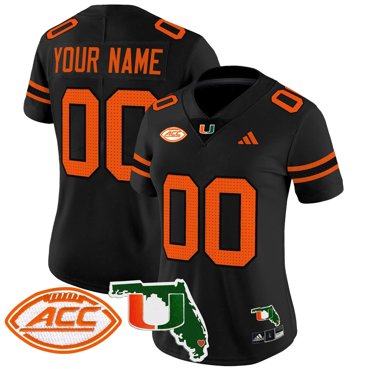 Miami Hurricanes 2024 Florida Patch Vapor Limited Custom Jersey - All Stitched