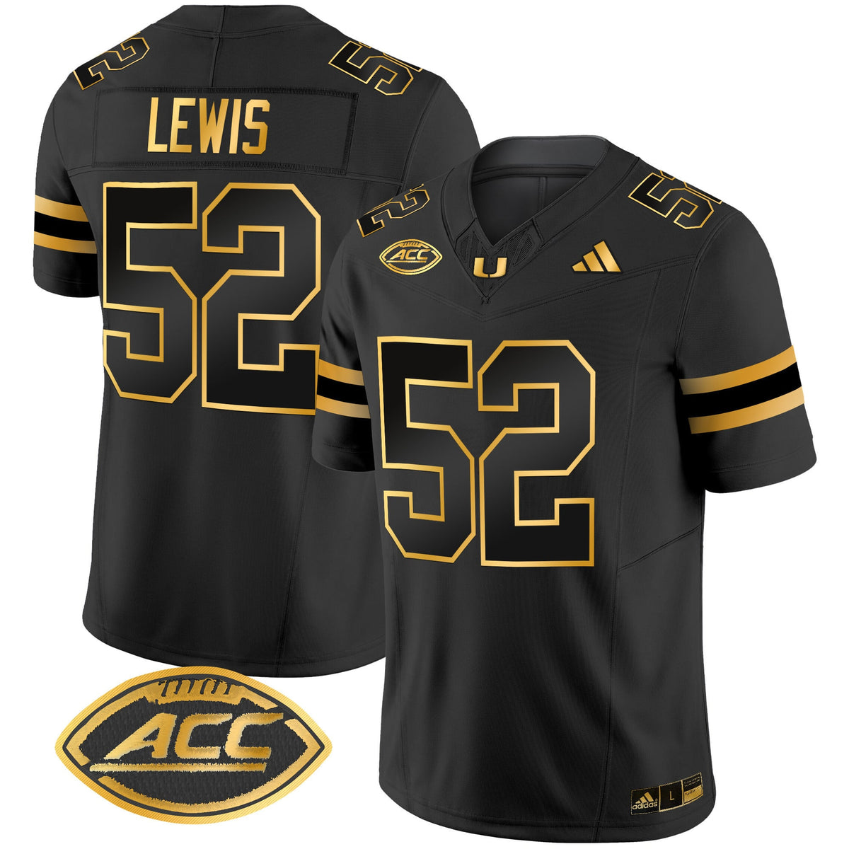 Men's Miami Hurricanes 2024 Gold Vapor Limited Jersey - All Stitched