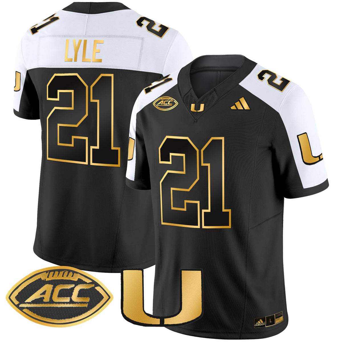 Men's Miami Hurricanes 2024 Gold Vapor Limited Jersey - All Stitched