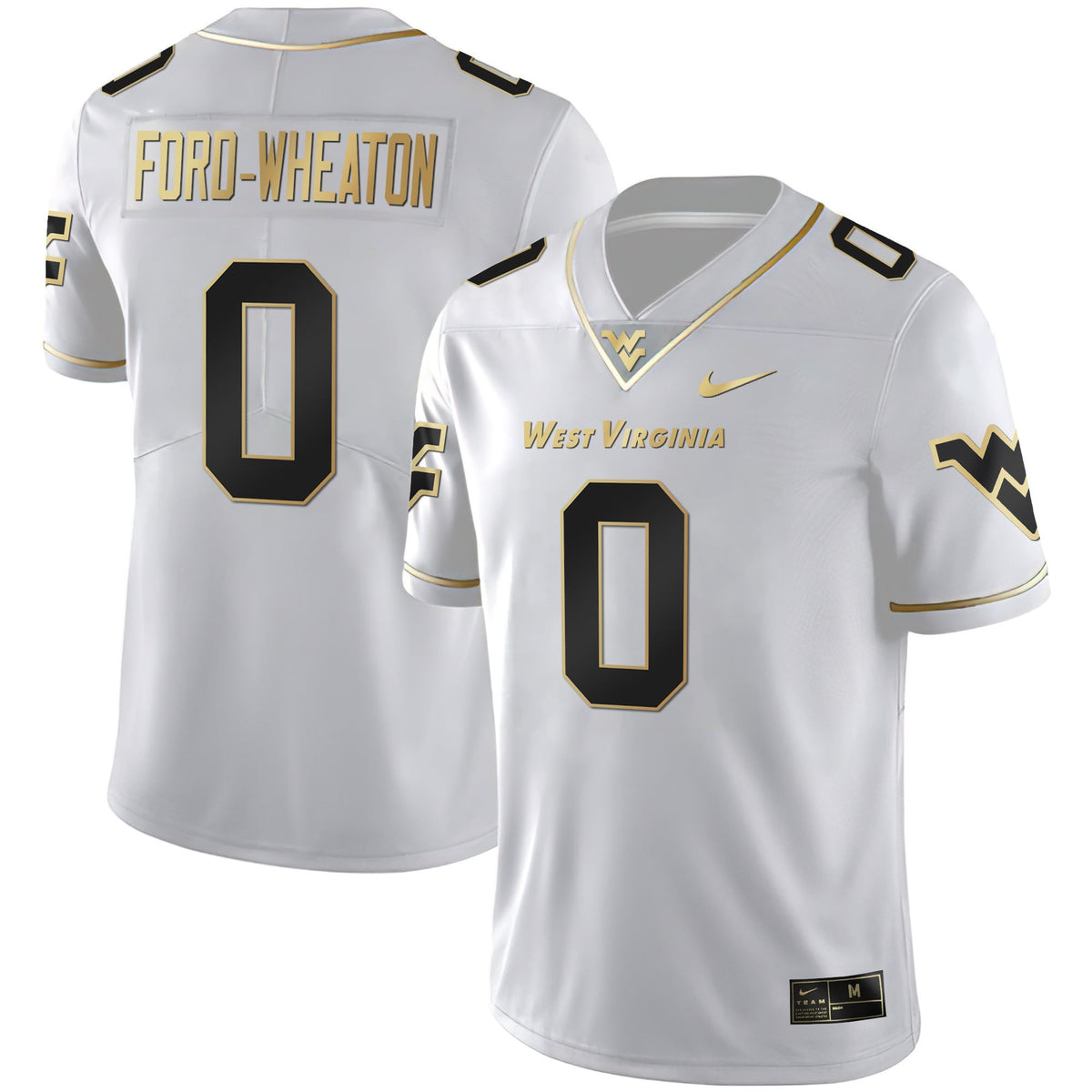 Men's Mountaineers Black Limited & Gold Vapor Jersey - All Stitched
