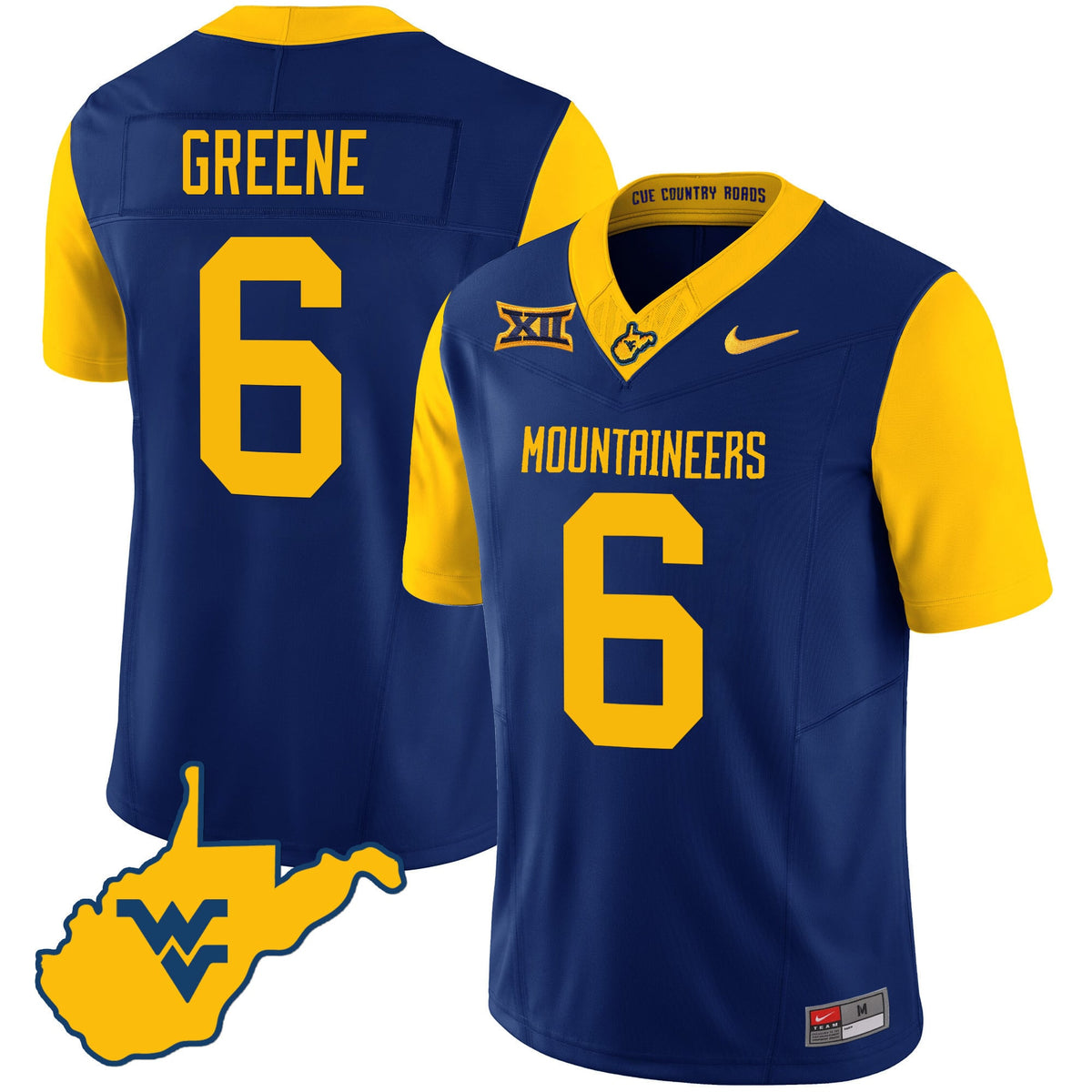 Men's West Virginia Mountaineers 2024 Country Roads Jersey - All Stitched