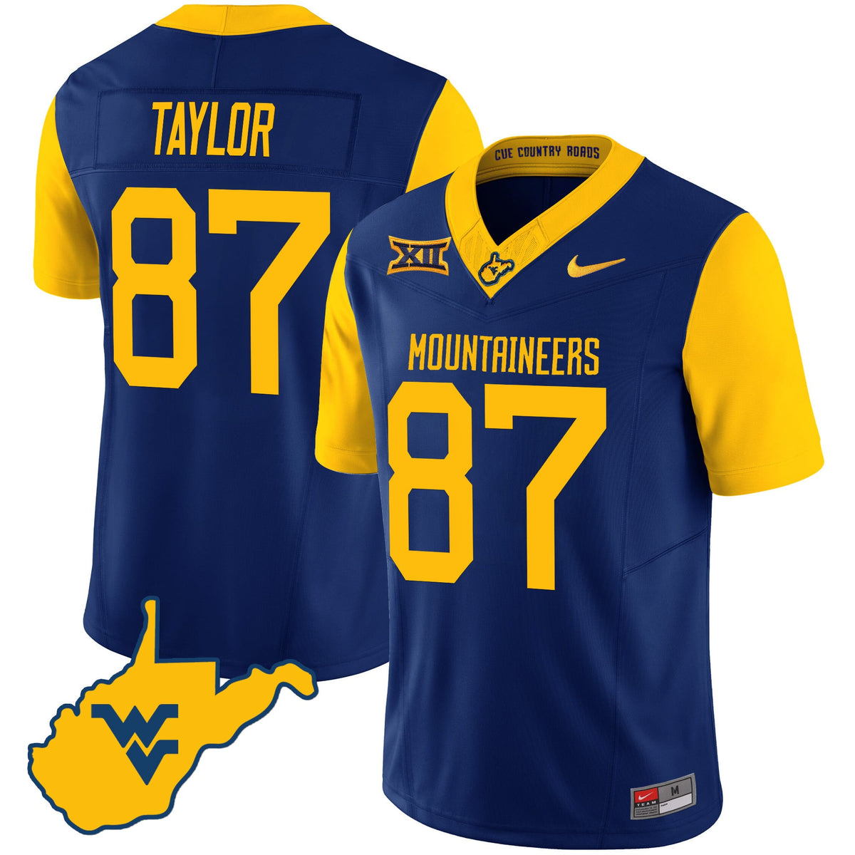 Men's West Virginia Mountaineers 2024 Country Roads Jersey - All Stitched