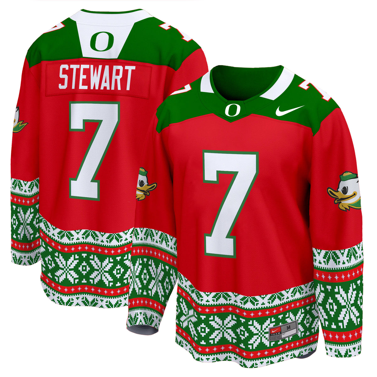 Men's Oregon Ducks 2024 Christmas Premier Breakaway Jersey - All Printed