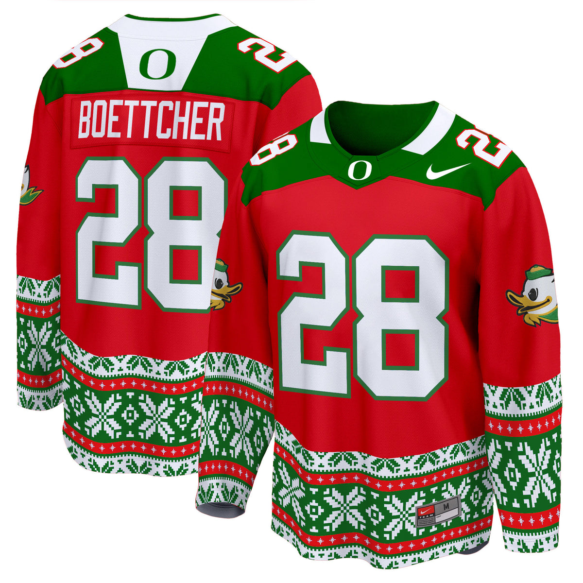 Men's Oregon Ducks 2024 Christmas Premier Breakaway Jersey - All Printed