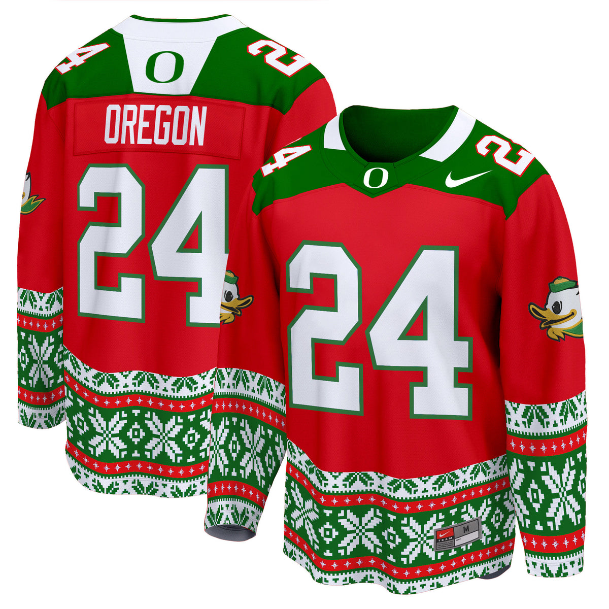 Men's Oregon Ducks 2024 Christmas Premier Breakaway Jersey - All Printed
