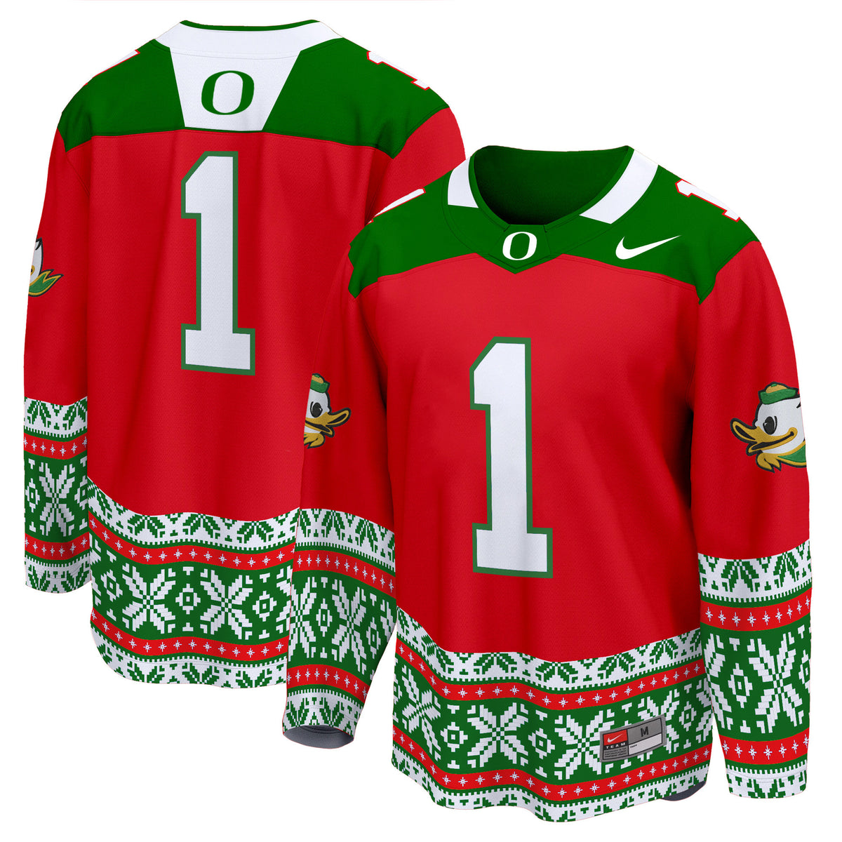 Men's Oregon Ducks 2024 Christmas Premier Breakaway Jersey - All Printed