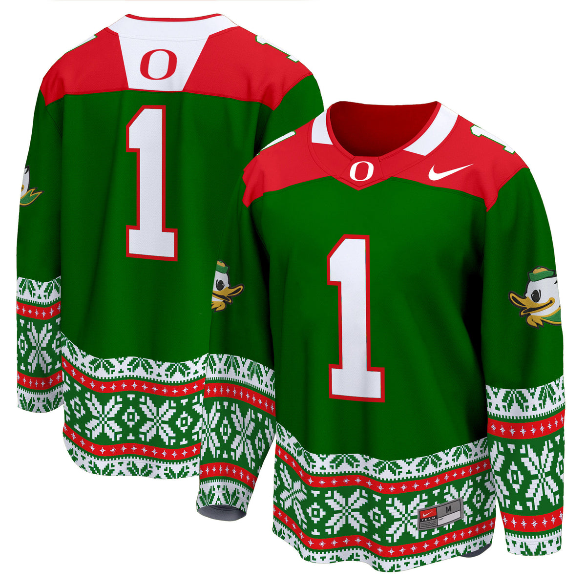 Men's Oregon Ducks 2024 Christmas Premier Breakaway Jersey - All Printed