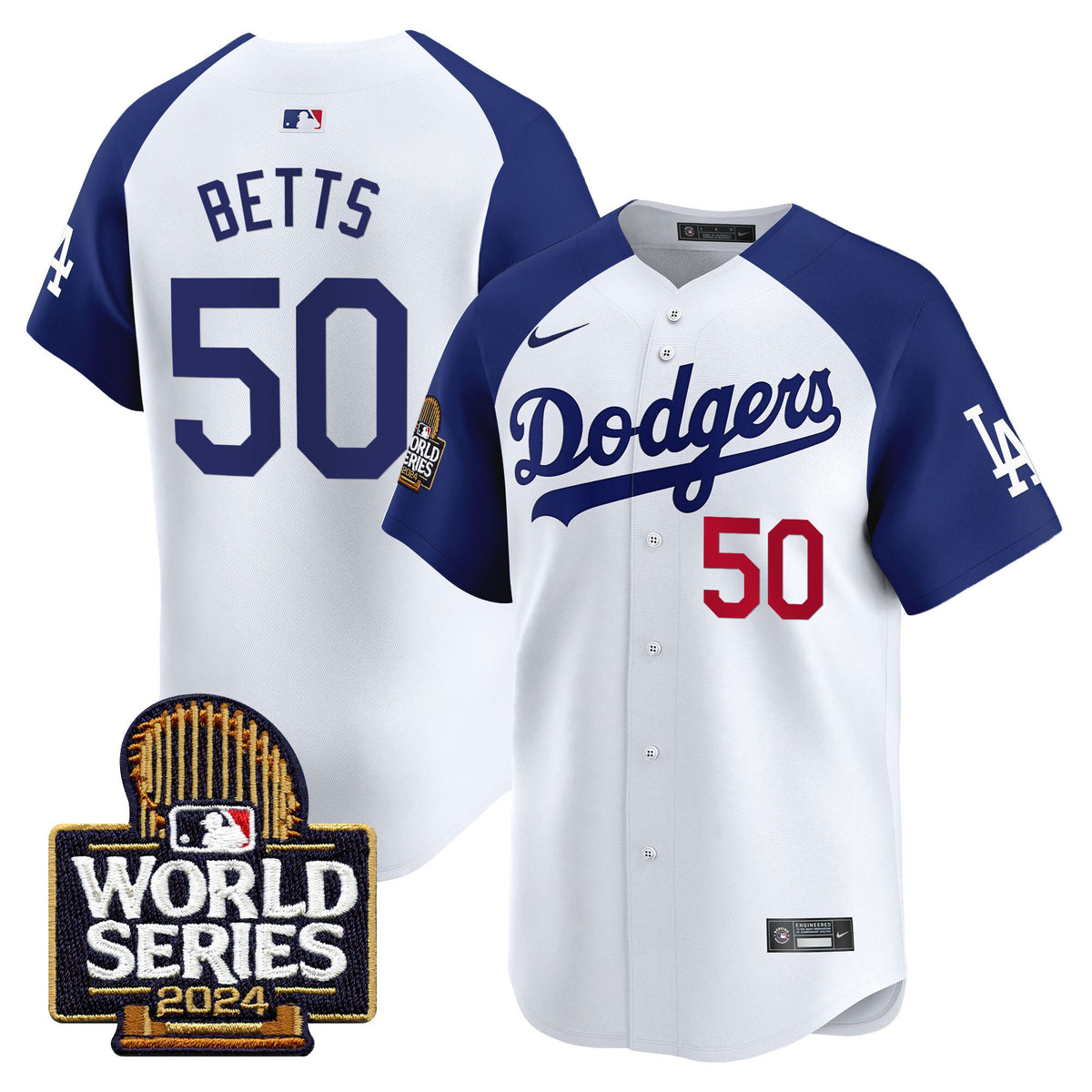 Men's Dodgers 2024 World Series Vapor Premier Limited Jersey - All Stitched