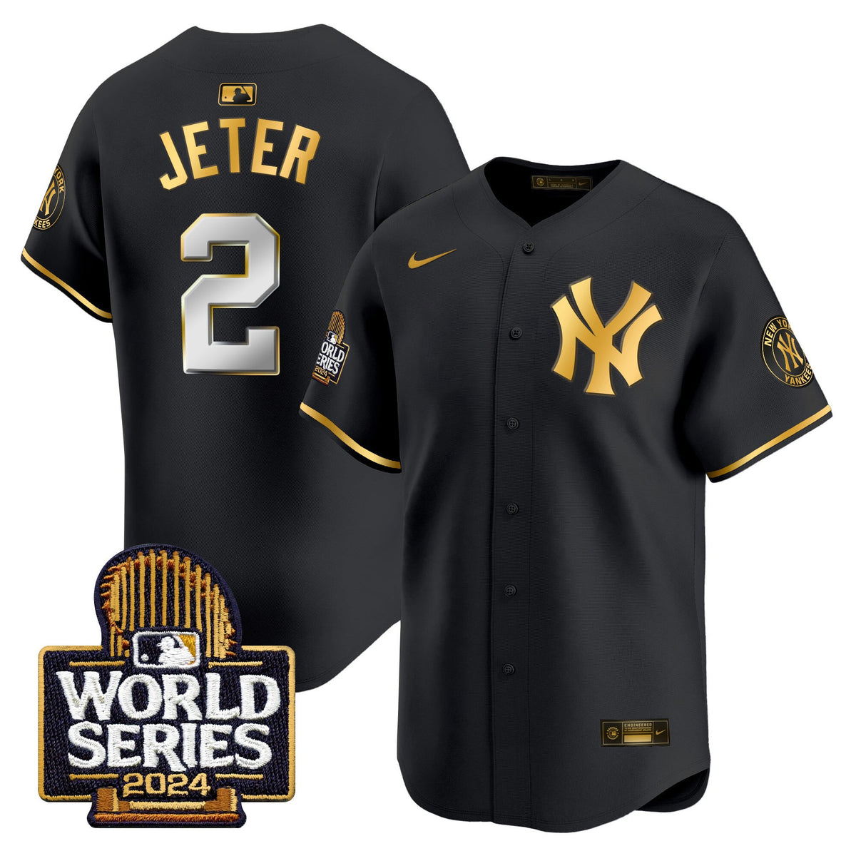 Men's Yankees 2024 World Series Vapor Premier Limited Jersey - All Stitched