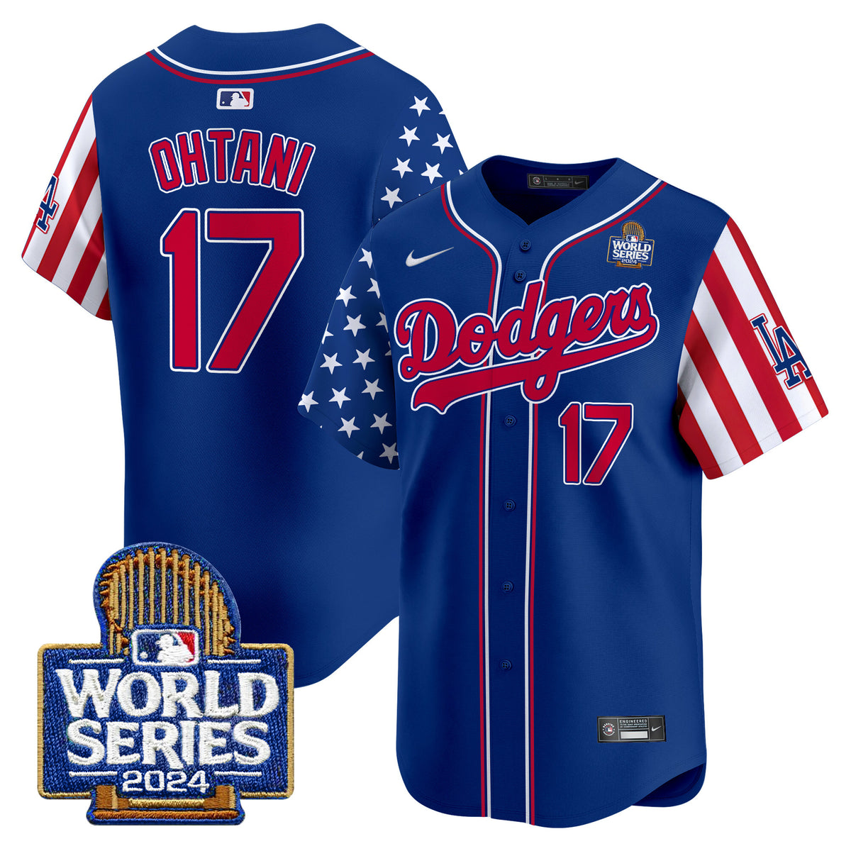 Men's Dodgers American Style 2024 World Series Vapor Premier Limited Jersey V2 - All Stitched