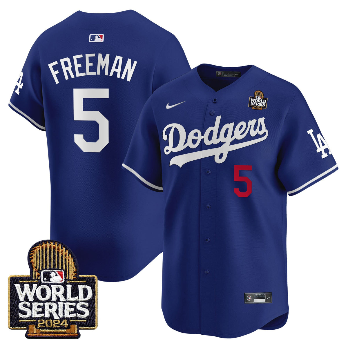 Men's Dodgers 2024 World Series Vapor Premier Limited Jersey V2 - All Stitched