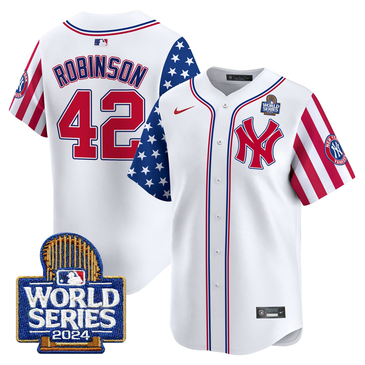 Men's Yankees American Style 2024 World Series Vapor Premier Limited Jersey V2 - All Stitched