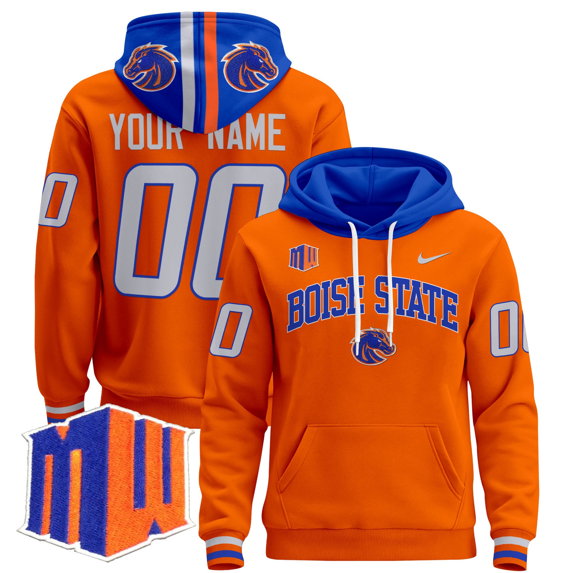 Boise State Broncos 2024 Custom Pullover Hoodie V2